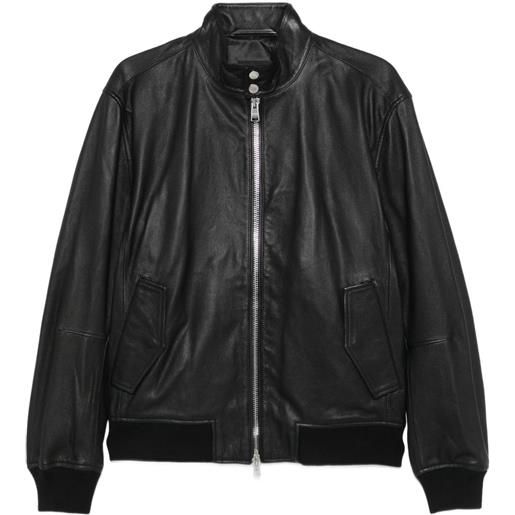 BOSS bomber in pelle - nero