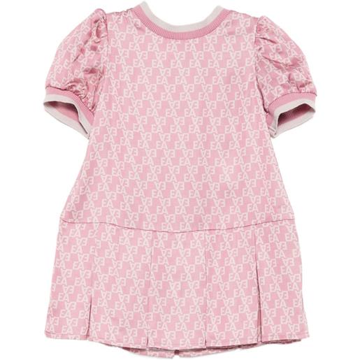 Emporio Armani Kids abito con monogramma - rosa
