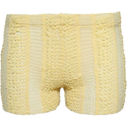 Roberta Einer shorts con ruches - giallo