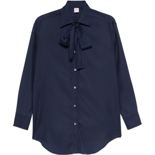 ARCHIVIO 67 camicia con fiocco - blu