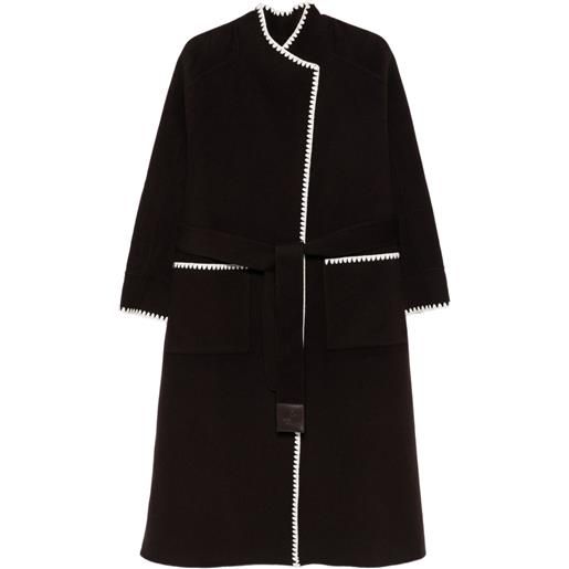Maje cappotto con cintura - marrone