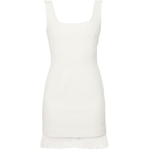 RXQUETTE abito in tweed con bordo in pizzo - toni neutri