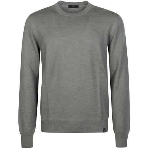 Fay maglione girocollo in lana - grigio