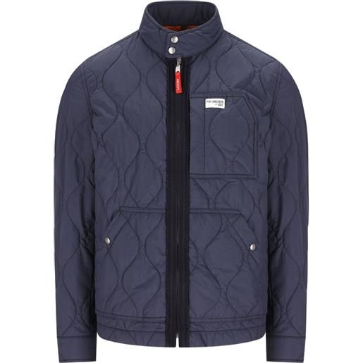 Fay giacca trapuntata con zip - blu
