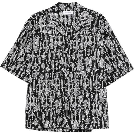 Alexander McQueen camicia a maniche corte - nero