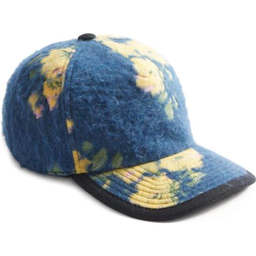 La DoubleJ cappello da baseball a fiori jacquard - blu