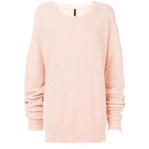 UNRAVEL PROJECT distressed ribbed jumper - rosa