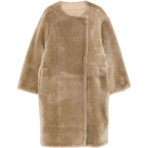 TOTEME cappotto senza colletto - toni neutri