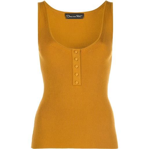 Oscar de la Renta canotta a coste - giallo