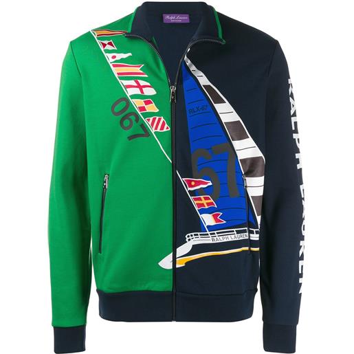 Ralph Lauren Purple Label felpa con zip - blu