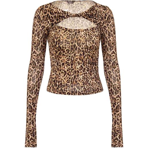 Just Cavalli top leopardato - marrone