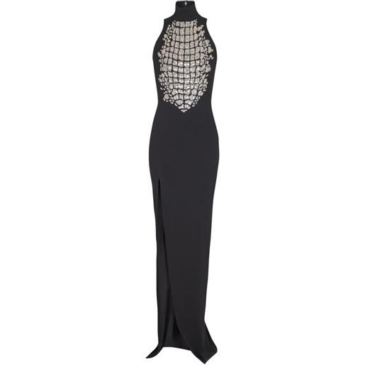 Balmain abito lungo a collo alto - nero