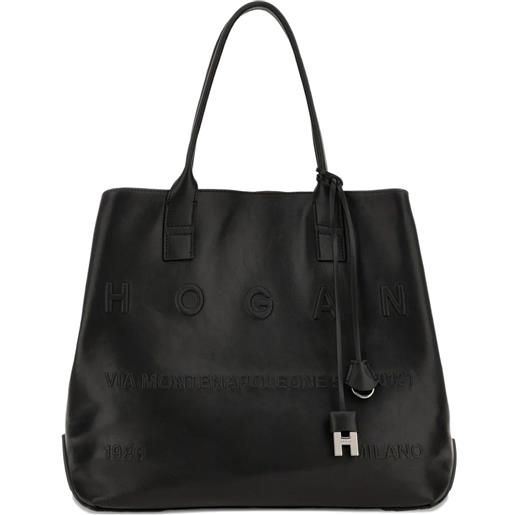 Hogan borsa tote script media - nero