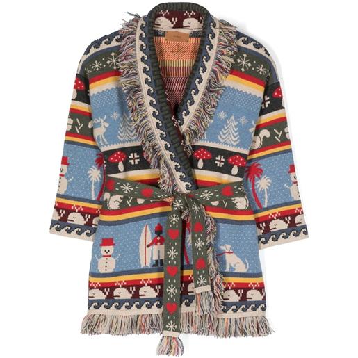 Alanui Kids cardigan winter friends - toni neutri