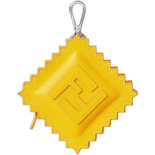 FENDI portachiavi con logo fendi - giallo