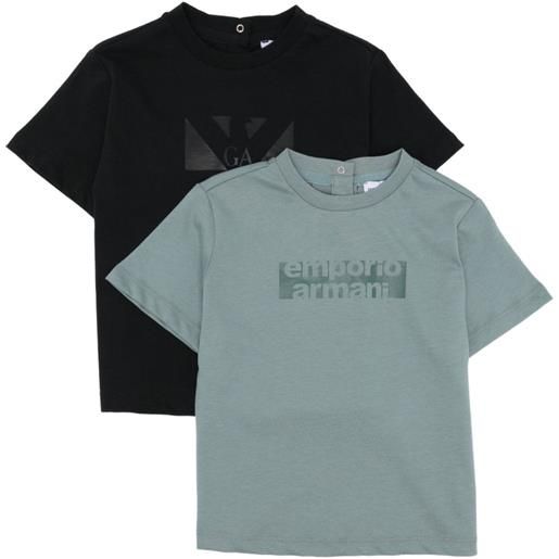 Emporio Armani Kids t-shirt con logo (2 pezzi) - nero