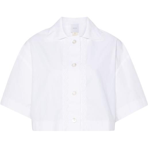 Patou camicia crop wave - bianco