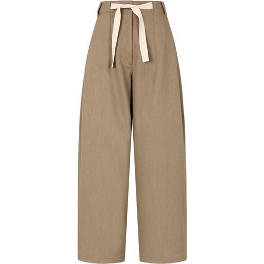 STUDIO TOMBOY pantaloni con coulisse - marrone