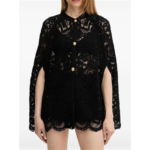 TWINSET shorts con orlo a smerlo - nero