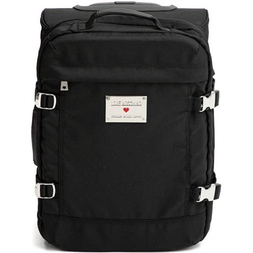 Love Moschino valigia con applicazione - nero