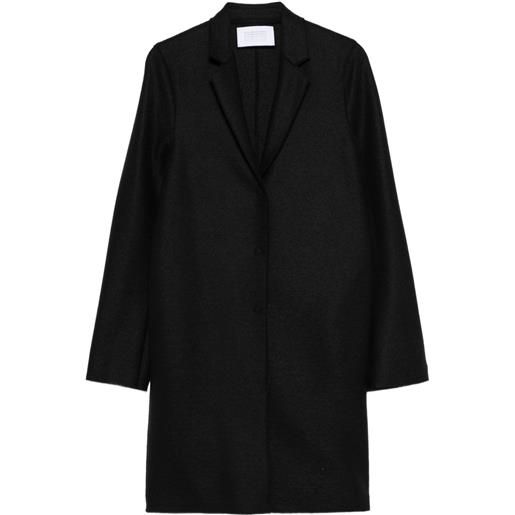Harris Wharf London cappotto cocoon in lana vergine - nero