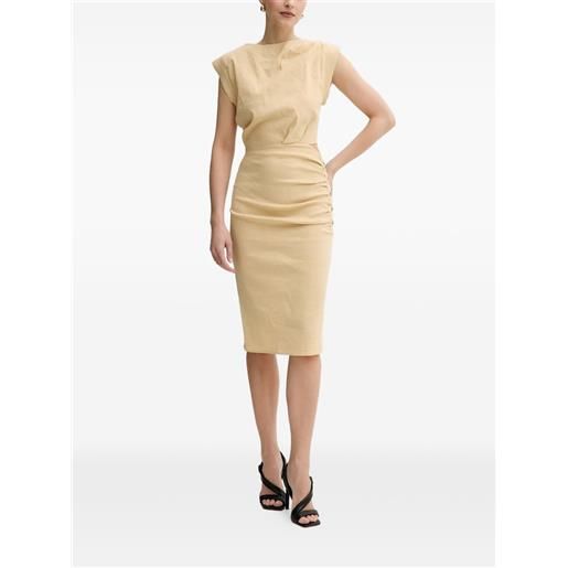 PINKO abito midi con cut-out - toni neutri