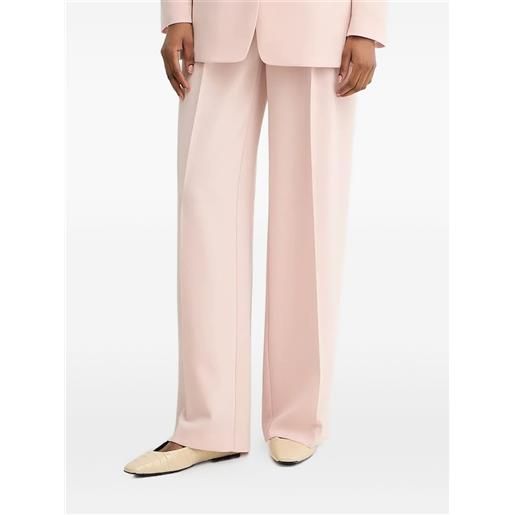 BOSS pantaloni dritti con pieghe - rosa