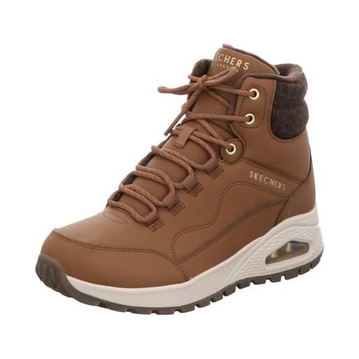 Skechers uno rugged natures bliss - stivaletti da donna, lana duraleather di grano, 37 eu