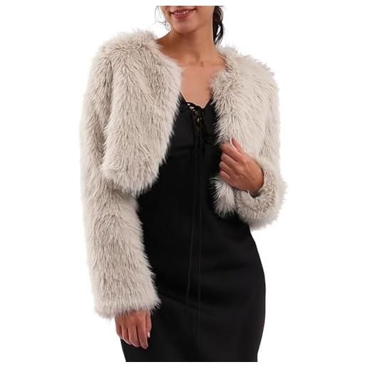 Cappotto Donna In Pelliccia Sintetica Geschallino - Morbido E Caldo - Foto 9