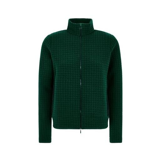 DEHA - felpa houndstooth jacket in poliestere, verde (m)