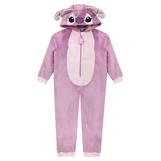 Disney tuta stitch | pigiama bambina | lilo e stitch pigiama bambina | pigiamone intero bambini | rosa 12-13 anni