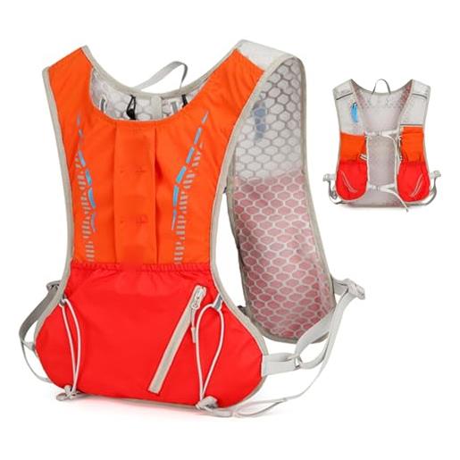 Generic zaino da corsa, zaino riflettente per esterni, grande capacità, zaino per escursionismo e idratazione con cinghie riflettenti per la sicurezza notturna