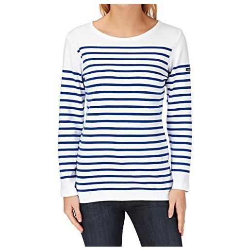 Armor-lux armor lux marinière amiral femme, maglietta a maniche lunghe donna, bianco (dw5 blanc/etoile dw5), 42 (taglia produttore: 1)