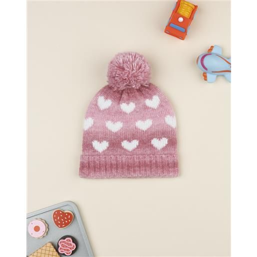 Prénatal berretto tricot bambina rosa cuori