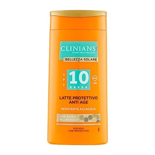 CLINIANS latte protettivo anti age spf10 resistente all`acqua 200 ml