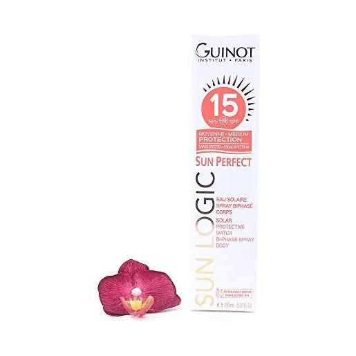 Guinot sun perfect solar protective water bi-pase body spray spf 15, 150 ml