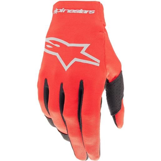 Alpinestars guanti da motocross Alpinestars radar kids rosso-argento, m
