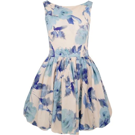 AZEEZA abito corto ananya a fiori - blu
