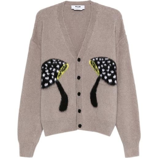 MSGM cardigan con decorazione - toni neutri