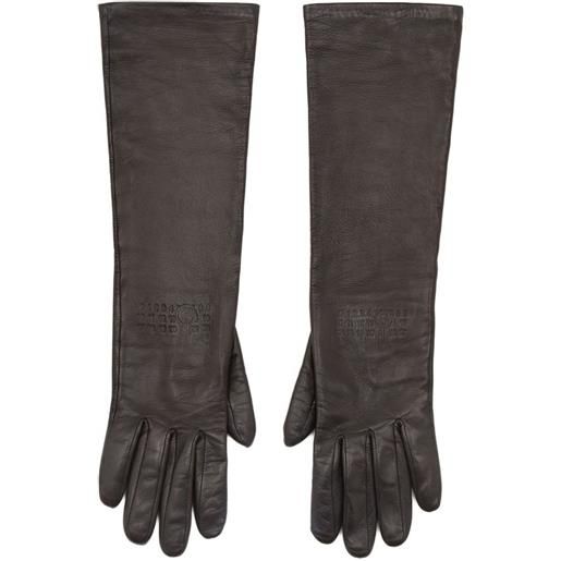 MM6 Maison Margiela guanti in pelle - marrone