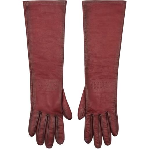 MM6 Maison Margiela guanti in pelle di agnello - rosso