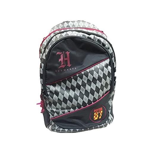 BATMAN zaino scuola harry potter rotondo 3 tasche 45x31x17 cm