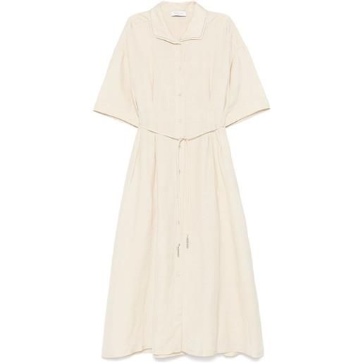 Fabiana Filippi abito midi svasato - toni neutri