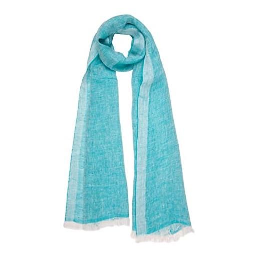 MA.AL.BI 1947 stola unisex 100% lino 50x180 cm, made in italy (turchese)
