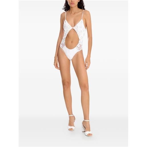 Amir Slama costume intero con dettaglio cut-out - bianco