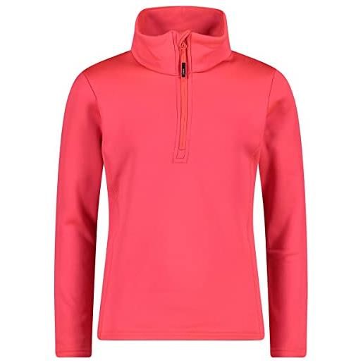 CMP felpa in pile stretch performance, bambina, red fluo, 104, red fluo