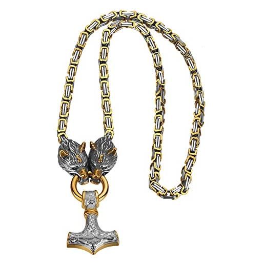 Collana Con Martello Di Thor Mjolnir In Argento Sterling 925 - Gioiello Vichingo Per Uomo, Regalo Di Forza E Coraggio