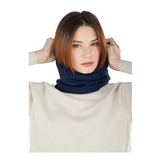 NEO B - CASHMERE - scaldacollo - nuvola - 100% cashmere - filato cardiff - unisex - made in italy (blu)