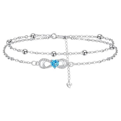 Orecchini in argento con simbolo dell'infinito, argento sterling