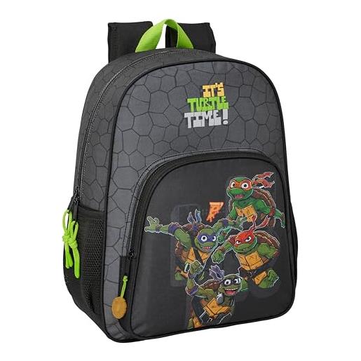 Felpa Nera Bambino Ninja Turtles Felpa Teenage Mutant - Pile Lusso Bambini Cappuccio Oversize Felpa Con Cappuccio Pile Tartarughe Ninja